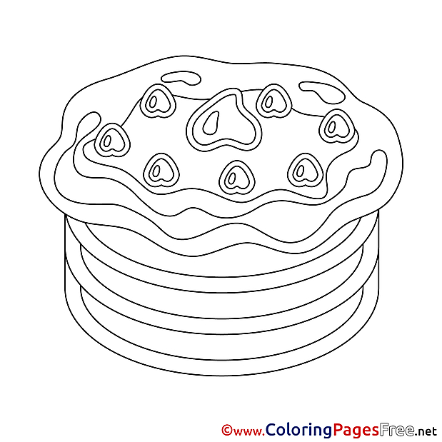 Pancake free Happy Birthday Coloring Sheets