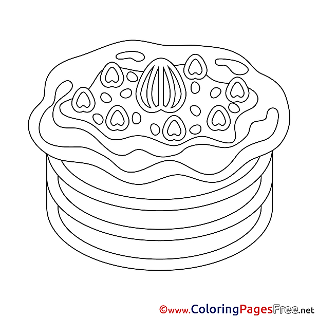 Pancake printable Coloring Pages Happy Birthday