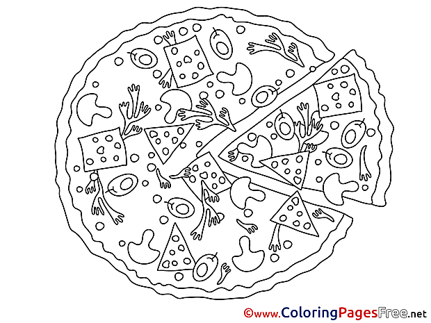 Pizza printable Coloring Pages for free