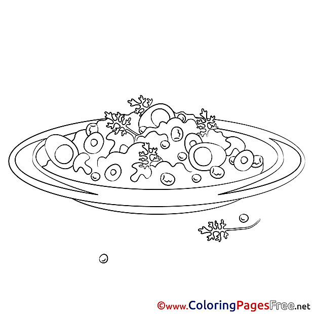 Salad for free Coloring Pages download