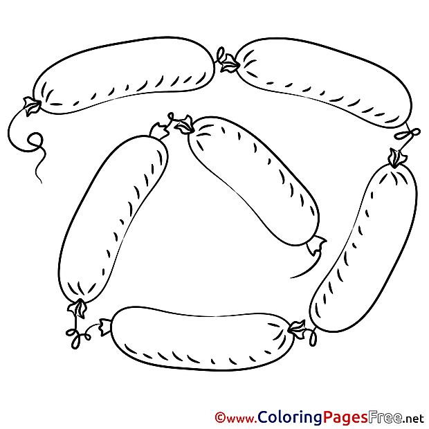 Sausages printable Coloring Pages for free