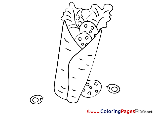 Shawarma Kids free Coloring Page