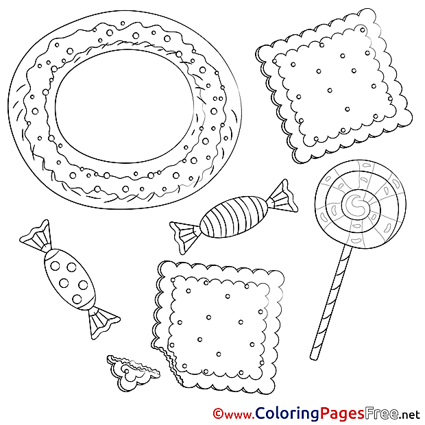 Sweets Kids download Coloring Pages