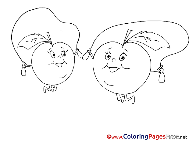 Apples download Colouring Sheet free