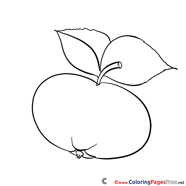 Children Coloring Pages free Apple