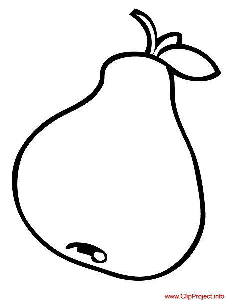 Fruit coloring page pear