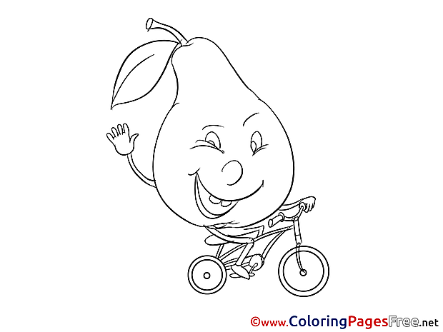 Pear for free Coloring Pages download