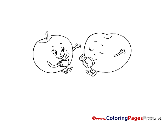 Printable Coloring Pages for free Fruits