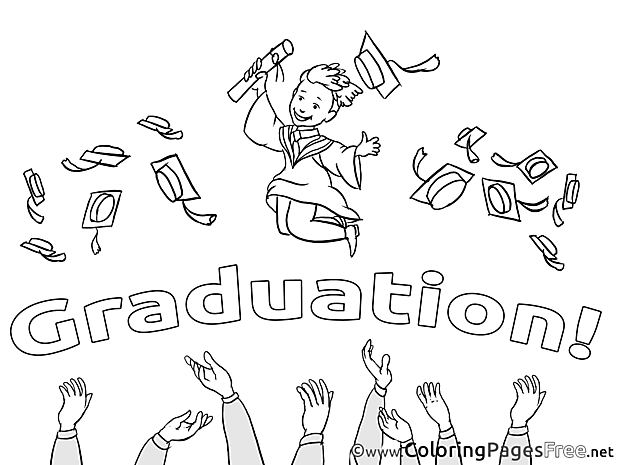 Baccalaureate Kids Graduation Coloring Page
