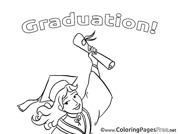 Bachelor free Colouring Page Graduation