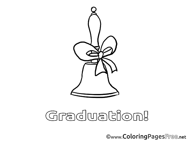 Bell free Graduation Coloring Sheets