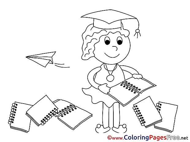 Classroom for Kids Graduation Colouring Page