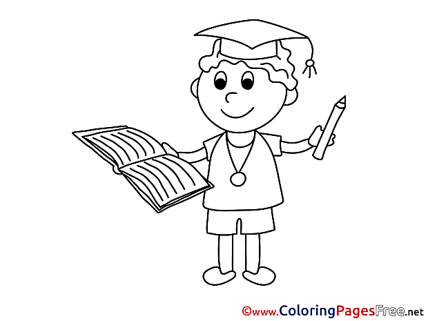 Classroom Student printable Coloring Pages Graduation