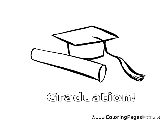 Coloring Pages Graduation Diploma