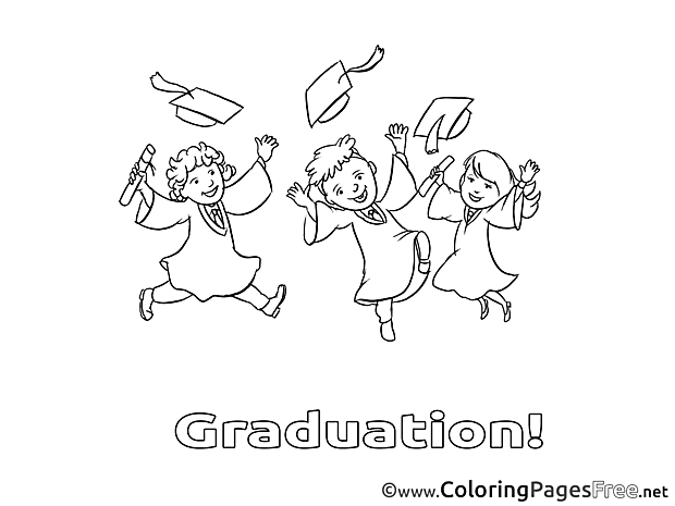 Free Graduation Students  Coloring Sheets