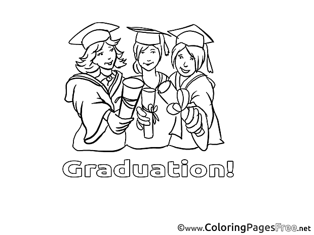 Friends Diploma Graduation Coloring Pages download
