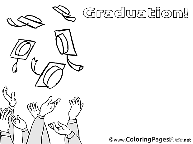 Hands Colouring Sheet download Graduation