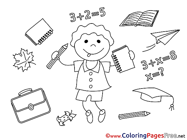 Little Boy printable Graduation Coloring Sheets