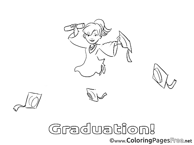 School printable Graduation Coloring Sheets