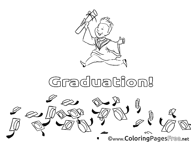Student printable Coloring Pages Graduation