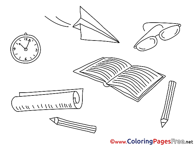 Supplies School Graduation Colouring Sheet free