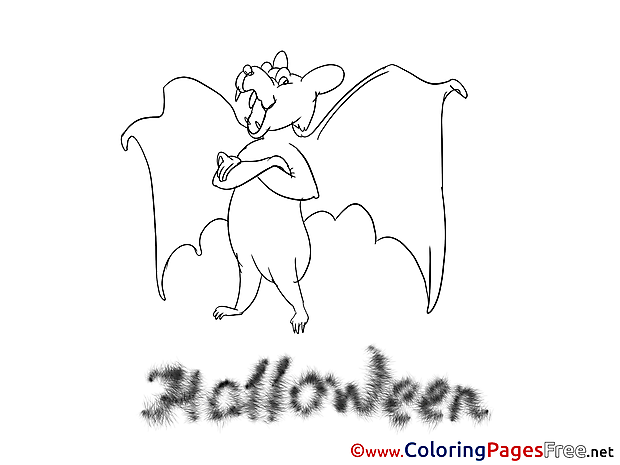 Bat Coloring Pages Halloween