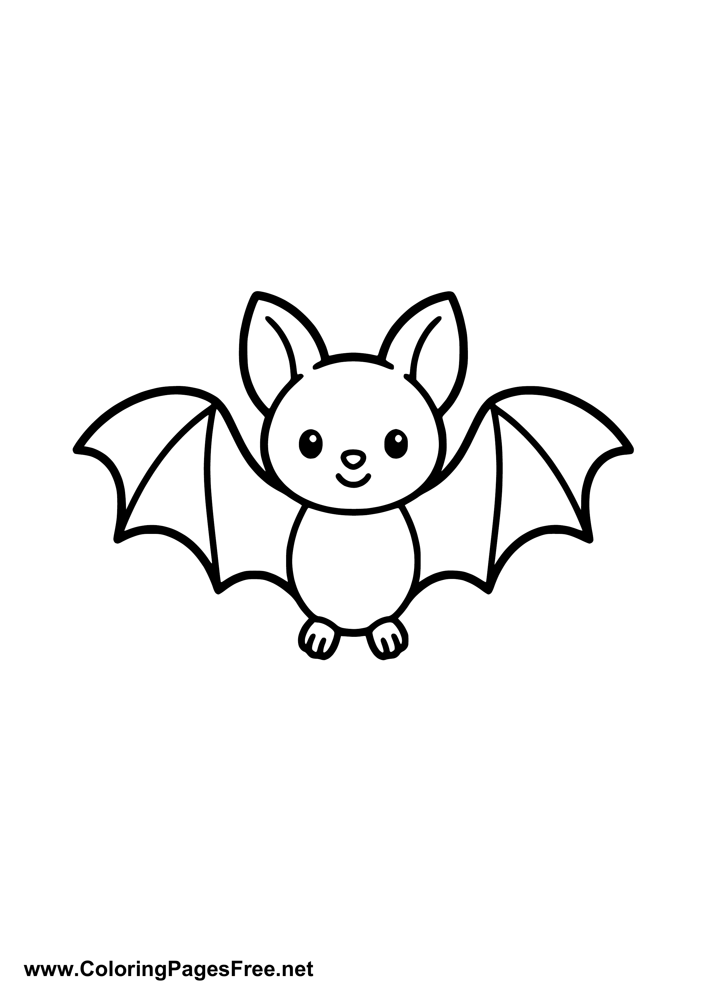 Bat Coloring Sheet Halloween