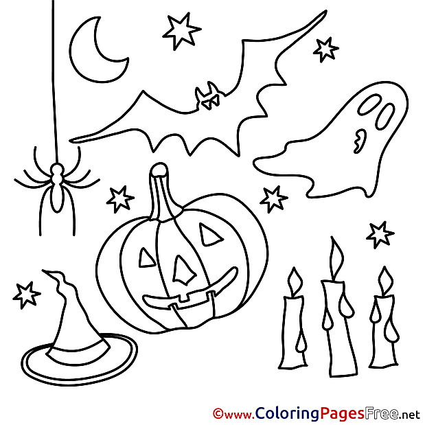 Decoration Halloween Coloring Pages download