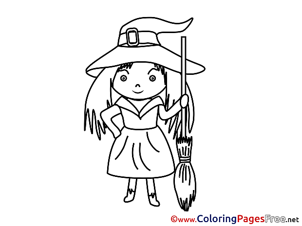 Download Witch Halloween Coloring Pages
