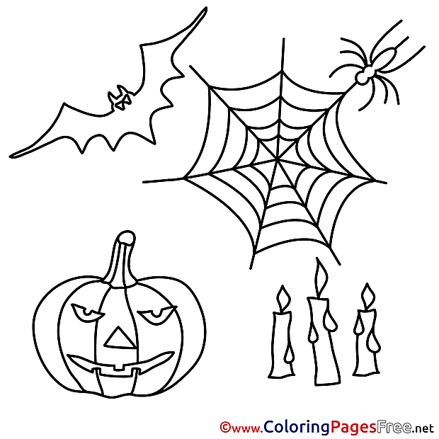 Feast for Kids Halloween Colouring Page