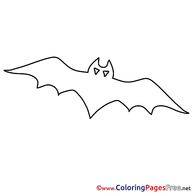 Free Halloween Coloring Sheets Bat