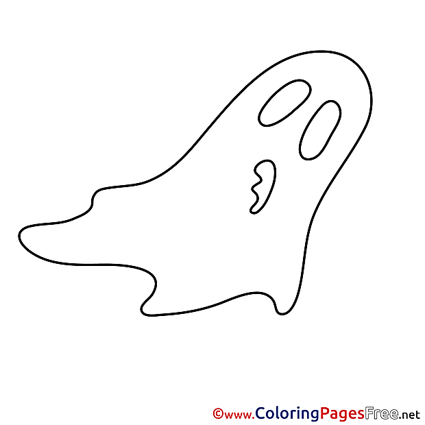 Ghost Children Halloween Colouring Page