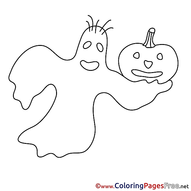 Ghost Colouring Sheet download Halloween