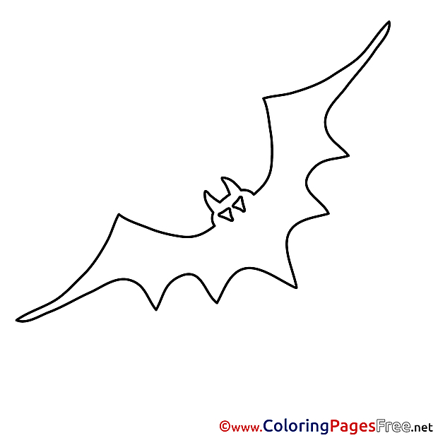 Halloween Colouring Sheet Bat free