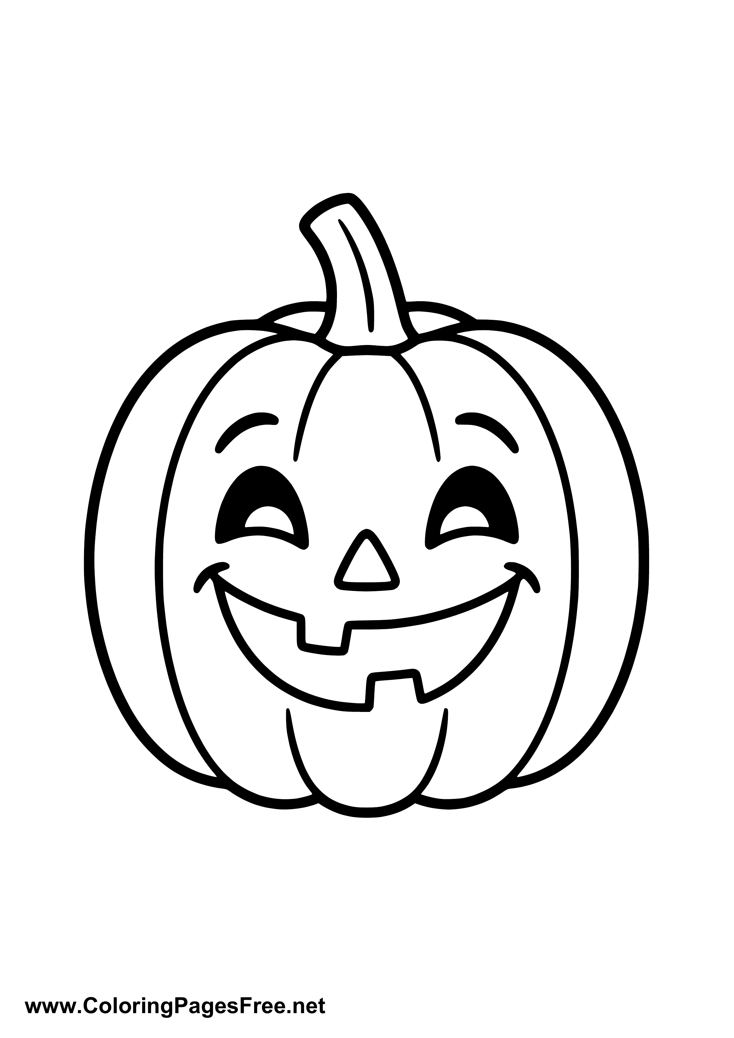 Halloween Pumpkin Coloring Page
