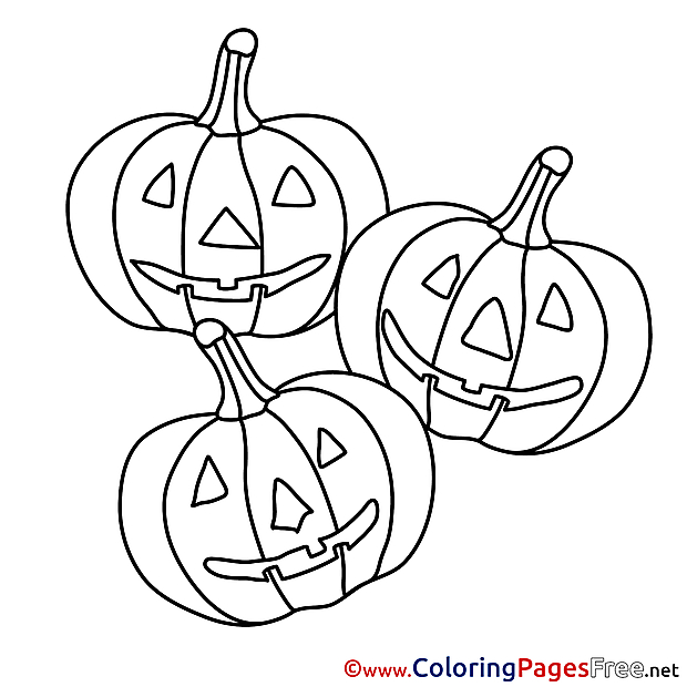 Halloween Pumpkins free Coloring Pages