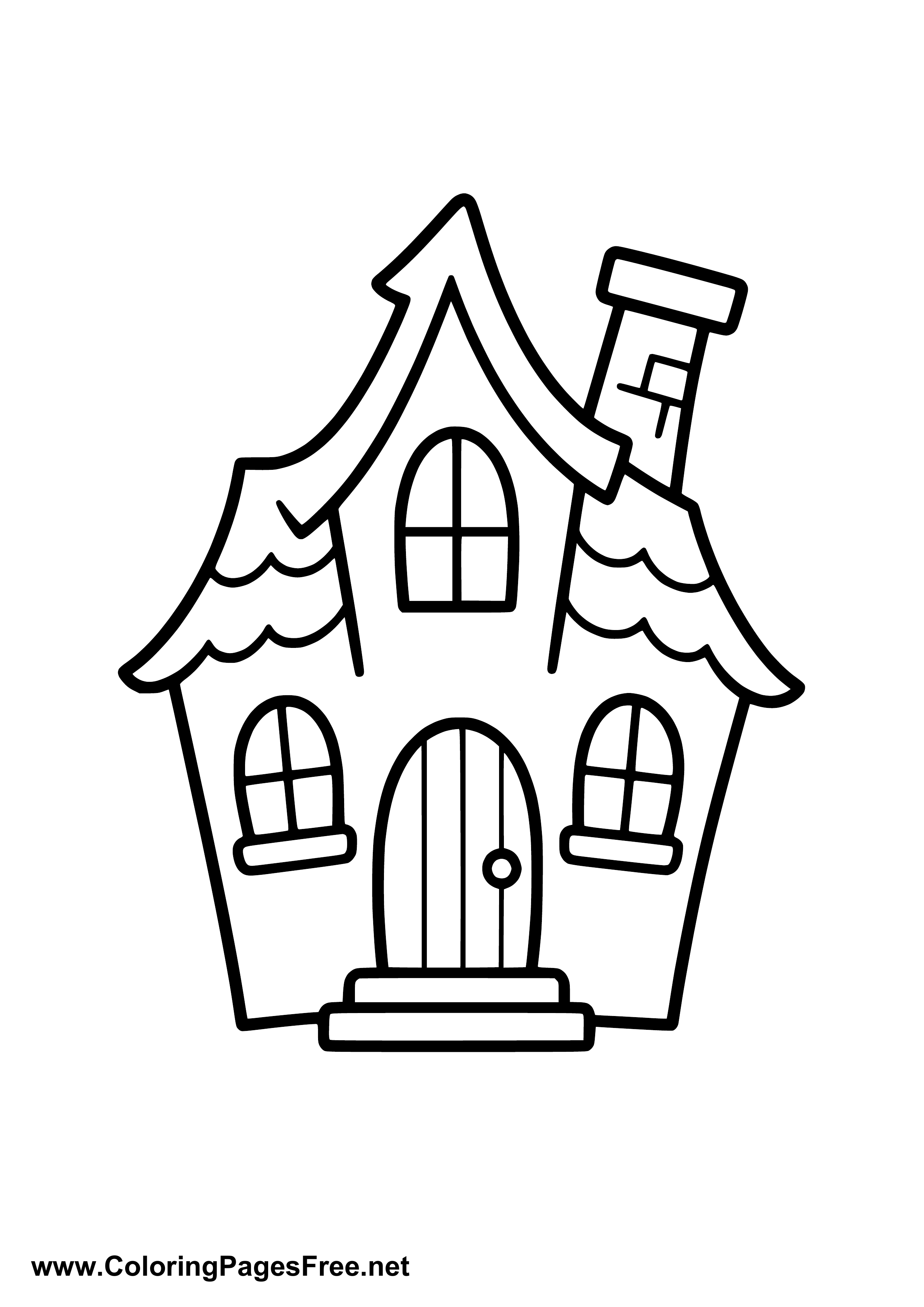 Haunted House Coloring Sheet Halloween