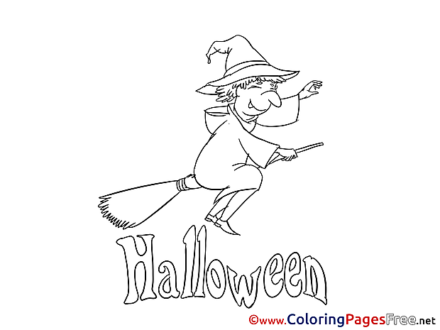 Kids Halloween Coloring Pages Witch