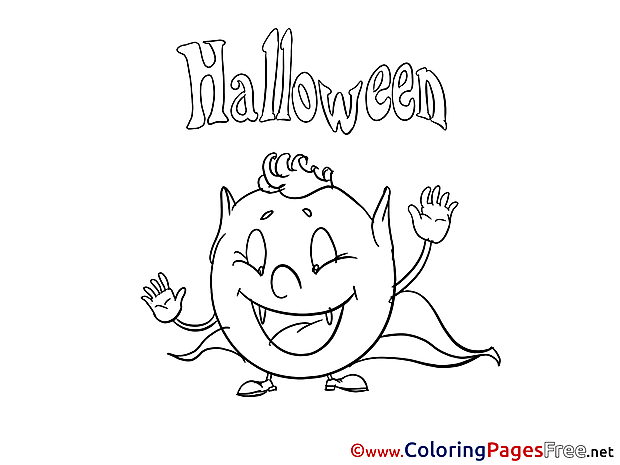 Monster Halloween Coloring Pages download