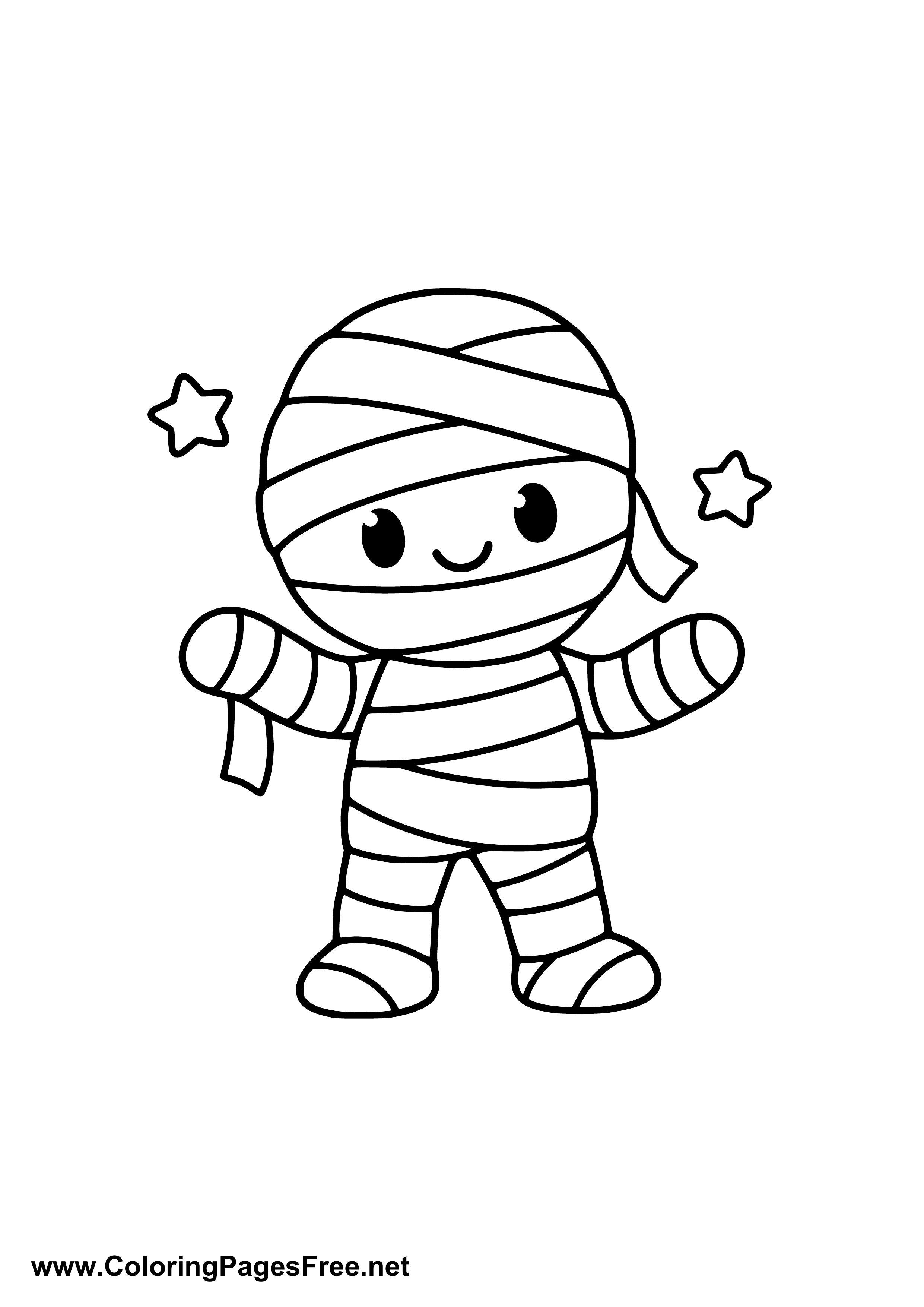 Mummy Coloring Page Halloween