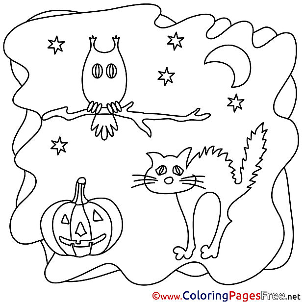 Owl download Halloween Coloring Pages