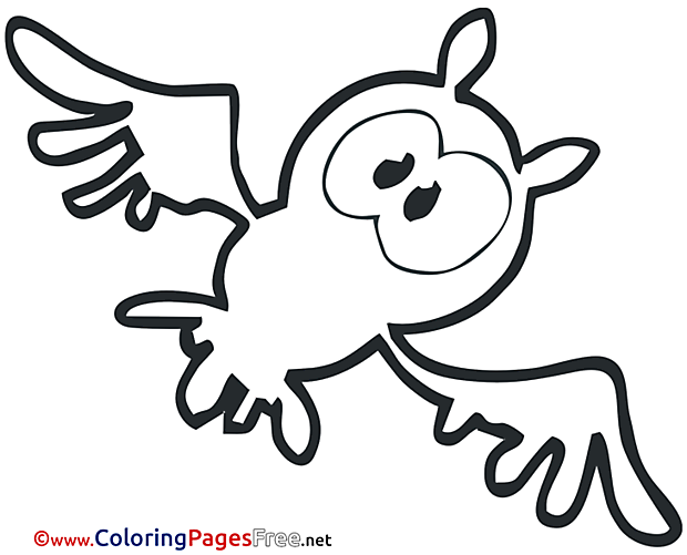 Owl Halloween Colouring Sheet free