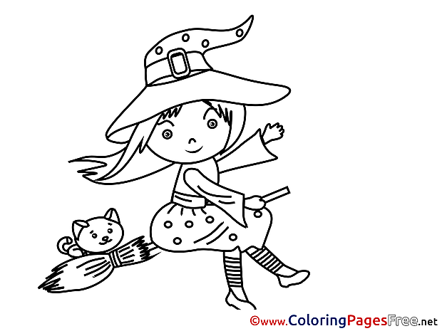 Printable Halloween Witch Coloring Sheets