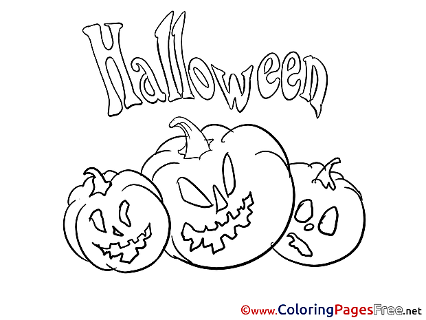 Pumpkins Halloween free Coloring Pages