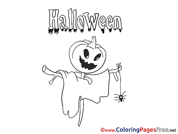 Scarecrow Halloween Coloring Pages download