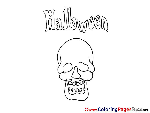 Skull printable Halloween Coloring Sheets