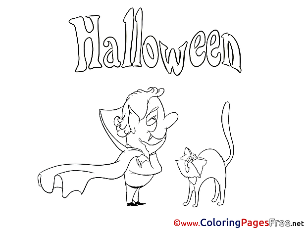 Vampire Coloring Sheets Halloween free