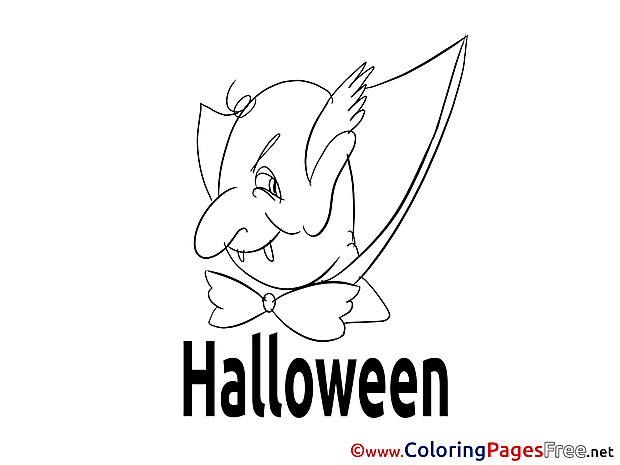 Vampire download Halloween Coloring Pages