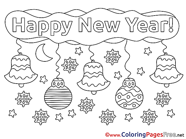 Decoration printable New Year Coloring Sheets