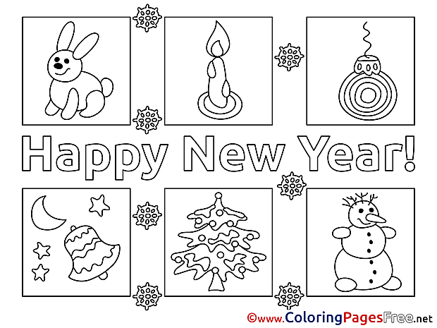 Printable Coloring Pages New Year